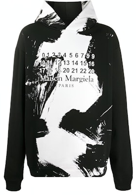 Maison Margiela 潑濺彩漆黑色中性連帽衫 S50GU0151S25451900 Order Maison Margiela 潑濺彩漆黑色中性連帽衫 S50GU0151S25451900