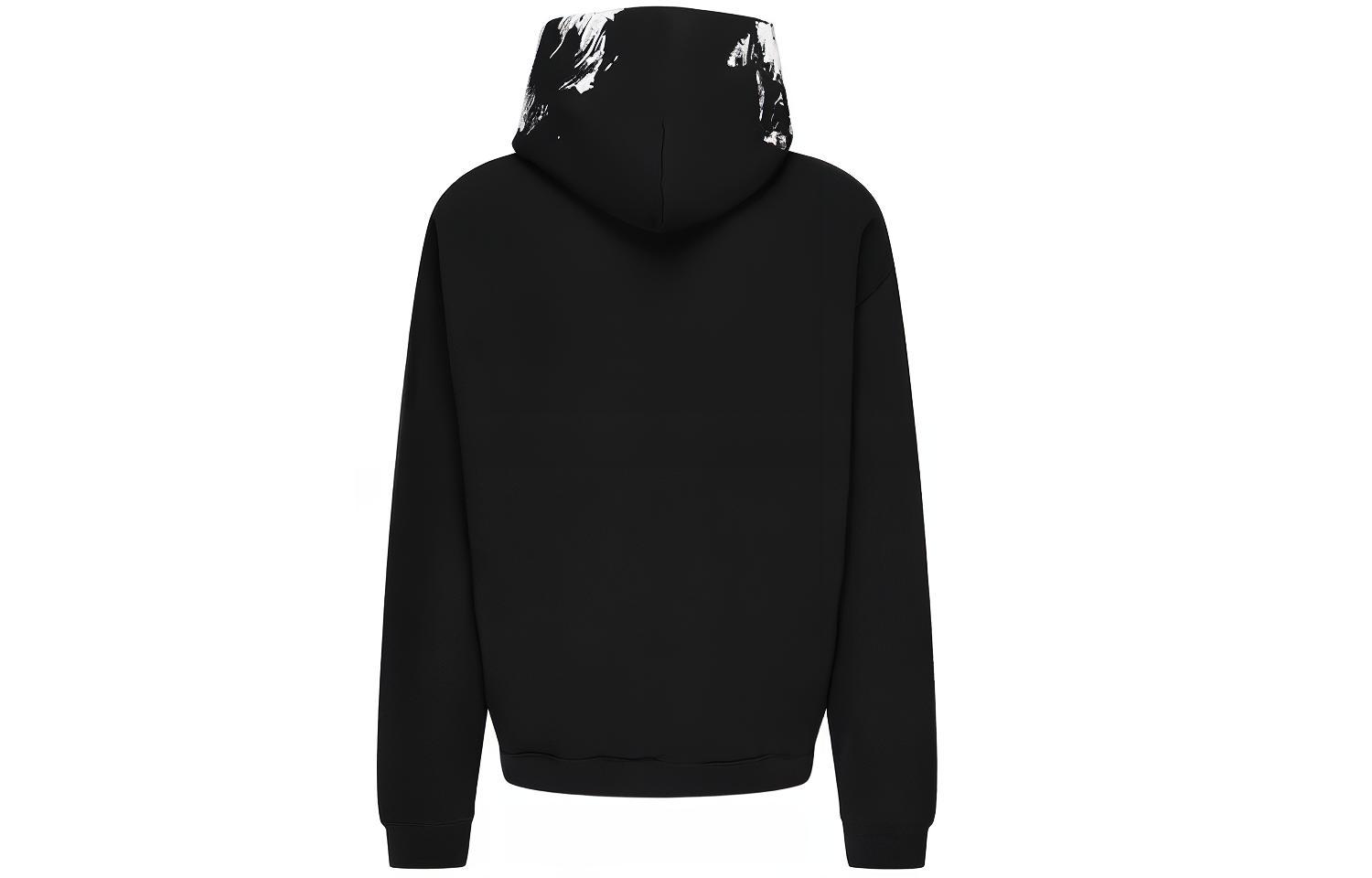 Lookbook Maison Margiela 潑濺彩漆黑色中性連帽衫 S50GU0151S25451900