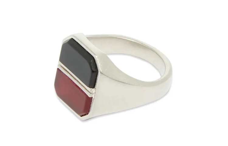 Lookbook 男士Maison Margiela分裂印章黄铜树脂戒指银色款 SM1UQ0062-SV0035-978