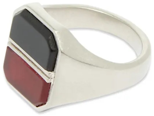 男士Maison Margiela分裂印章黄铜树脂戒指银色款 SM1UQ0062-SV0035-978 Lookbook 男士Maison Margiela分裂印章黄铜树脂戒指银色款 SM1UQ0062-SV0035-978