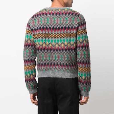 Maison Margiela SS21 Suéter de Punto Colorblock Gris Moda. S50HA1031S17837001J Shop Maison Margiela SS21 Suéter de Punto Colorblock Gris Moda. S50HA1031S17837001J