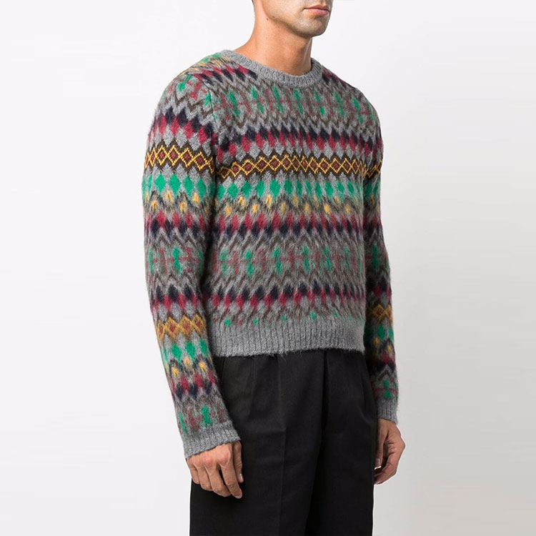 Purchase Maison Margiela SS21 Suéter de Punto Colorblock Gris Moda. S50HA1031S17837001J