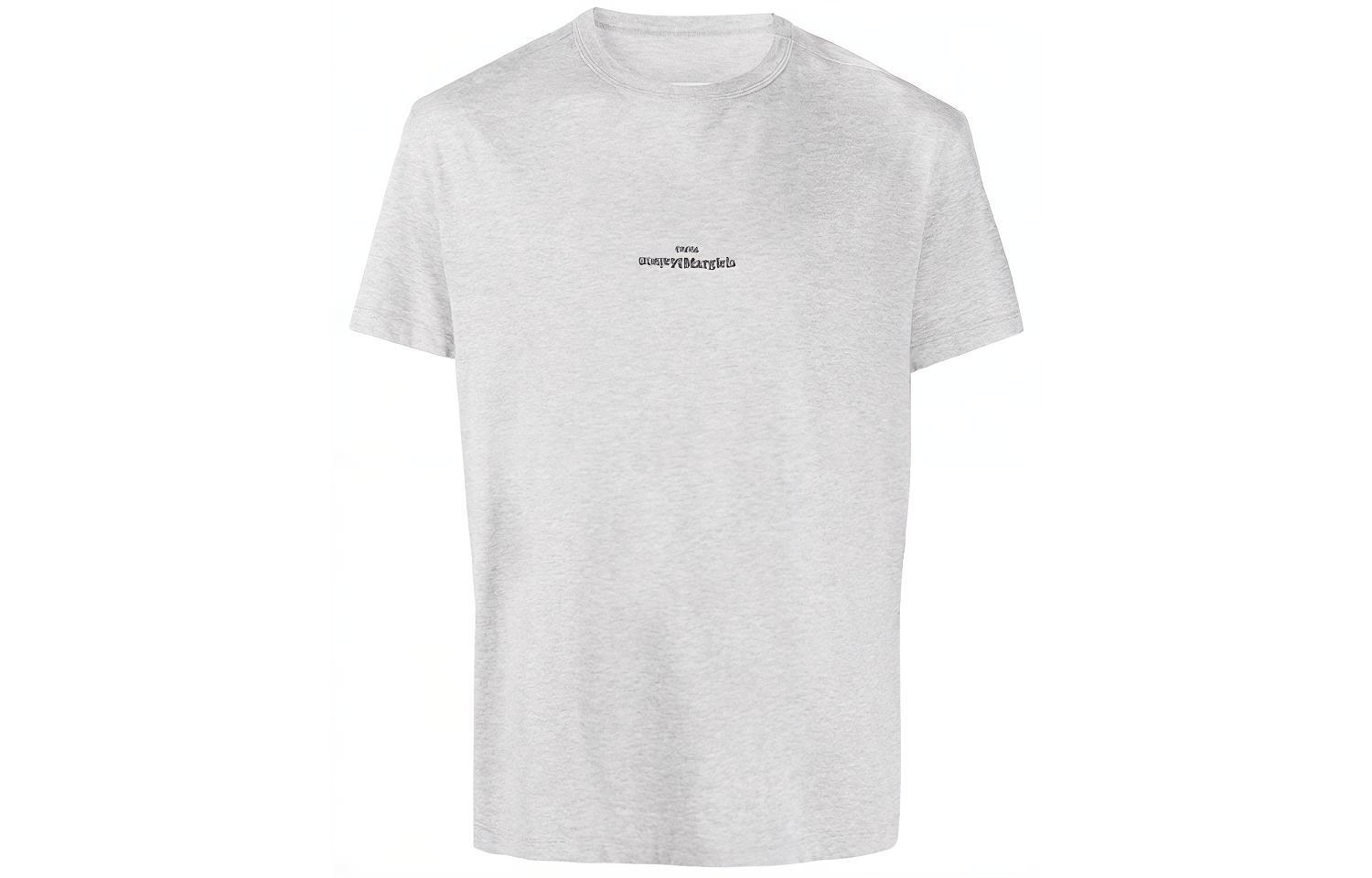 Order Camiseta Gris Maison Margiela SS21 Cuello Redondo con Logo Bordado Hombre. S30GC0701S22816857M