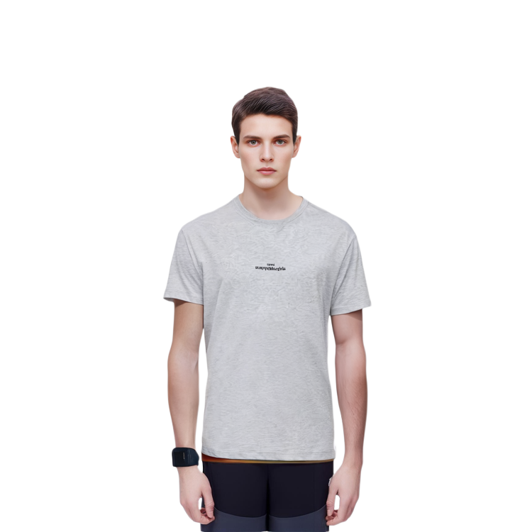 Details for Camiseta Gris Maison Margiela SS21 Cuello Redondo con Logo Bordado Hombre. S30GC0701S22816857M