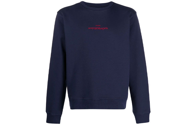 Maison Margiela SS21 Logo Print Crewneck Long Sleeve Sweatshirt Men’s Black S51GU0108S25498900