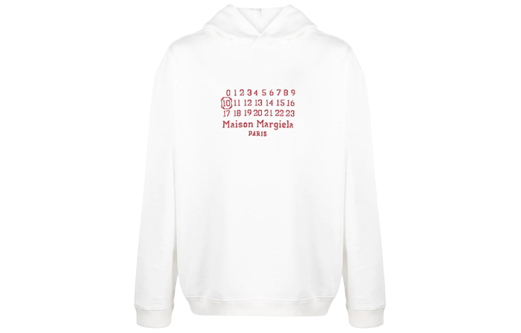 Order Sudadera Blanca Bordada con Logo Maison Margiela SS21 S50GU0163S25503101