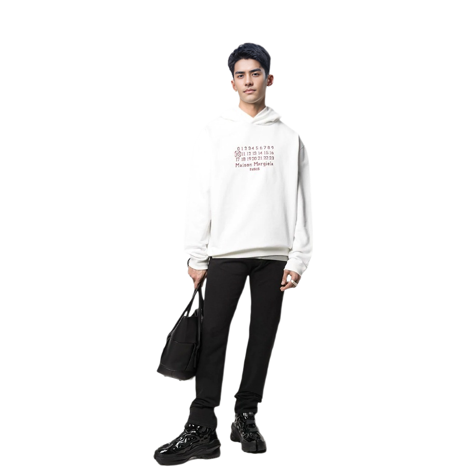 Lookbook Sudadera Blanca Bordada con Logo Maison Margiela SS21 S50GU0163S25503101