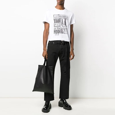 メゾンマルジェラ SS21 新聞プリント 白 ショートスリーブ Tシャツ S50GC0615S22816100 Lookbook メゾンマルジェラ SS21 新聞プリント 白 ショートスリーブ Tシャツ S50GC0615S22816100