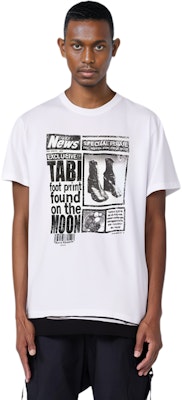 メゾンマルジェラ SS21 新聞プリント 白 ショートスリーブ Tシャツ S50GC0615S22816100 Details for メゾンマルジェラ SS21 新聞プリント 白 ショートスリーブ Tシャツ S50GC0615S22816100