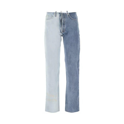 Maison Margiela SS21 Slim Fit Two-Tone Colorblock Jeans. S50LA0175S30736965