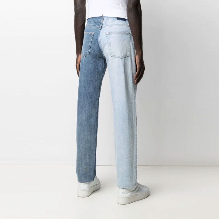 Purchase Maison Margiela SS21 Jeans Slim Fit Bicolor Bloque de Color. S50LA0175S30736965