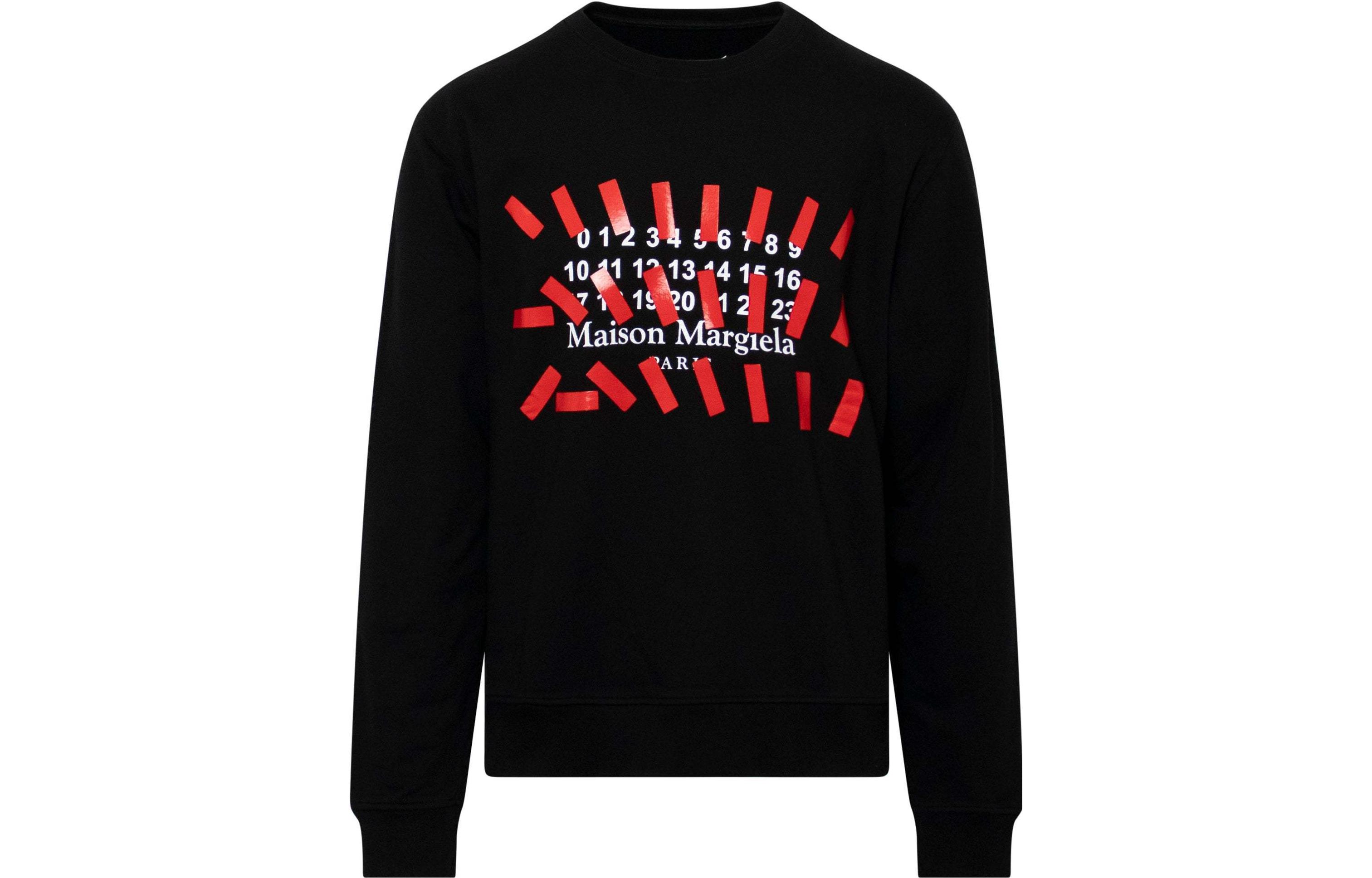 Maison Margiela SS21 Tape Logo Sweatshirt Black. S30GU0149S25503-900