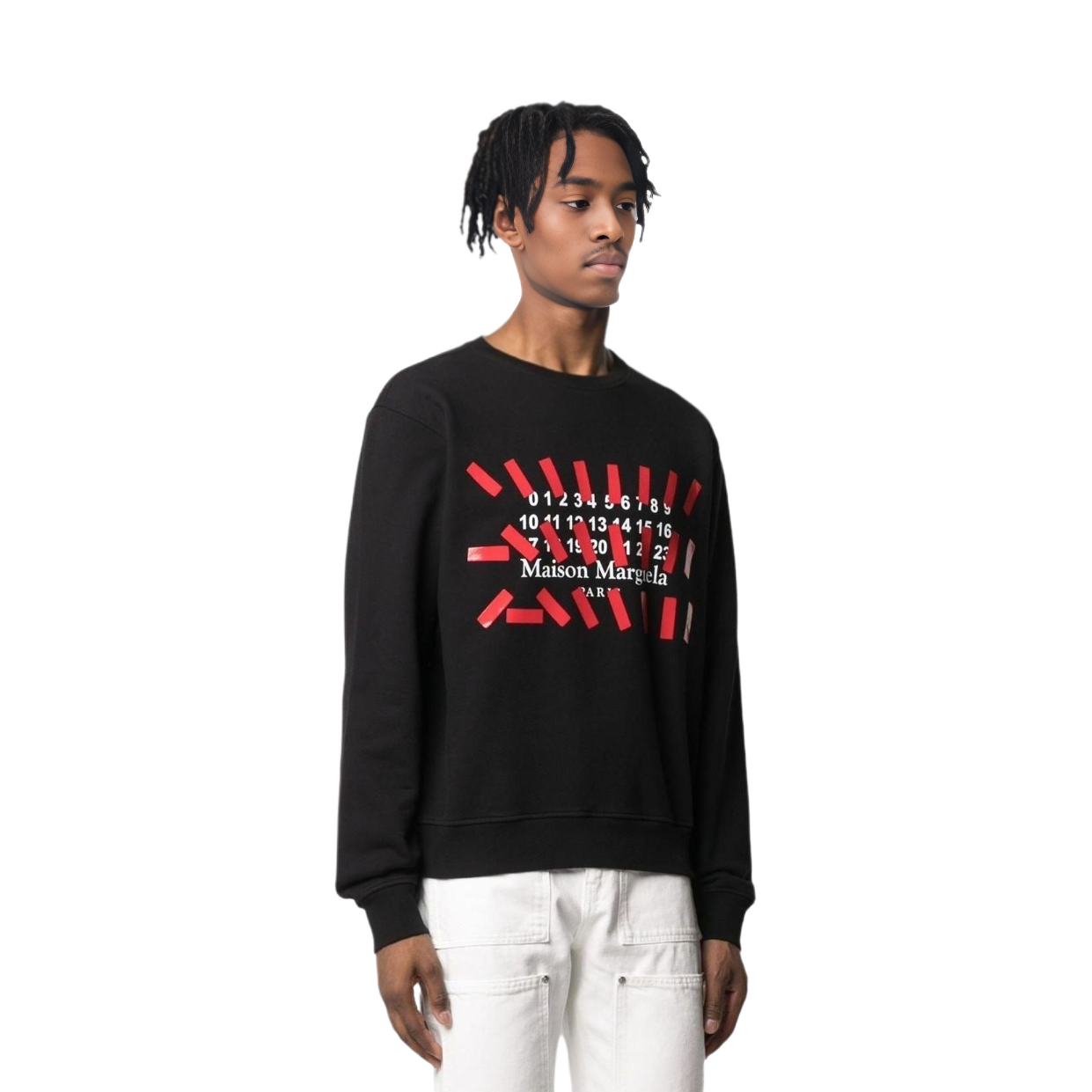 Lookbook Sudadera Negra Maison Margiela SS21 con Logo de Cinta. S30GU0149S25503-900