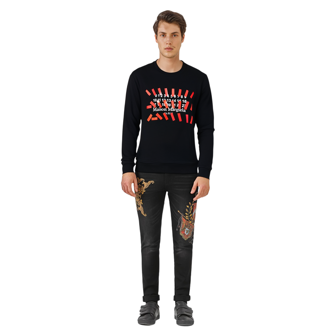 Purchase Sudadera Negra Maison Margiela SS21 con Logo de Cinta. S30GU0149S25503-900