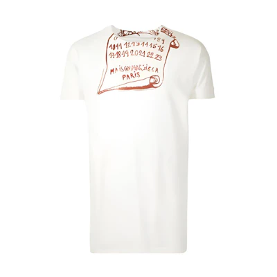 Maison Margiela SS21 White Logo Graphic Short Sleeve T-Shirt S50GC0640S23865