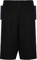 Maison Margiela SS22 Black Solid Straight-Leg Lace-Up Shorts S50MU0053S53802900 Maison Margiela SS22 Black Solid Straight-Leg Lace-Up Shorts S50MU0053S53802900