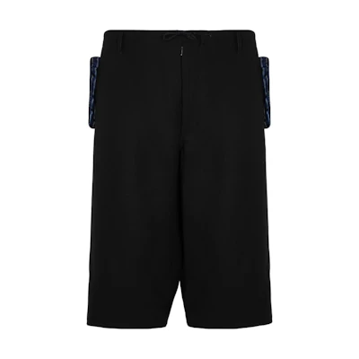 Maison Margiela SS22 Black Solid Straight-Leg Lace-Up Shorts S50MU0053S53802900