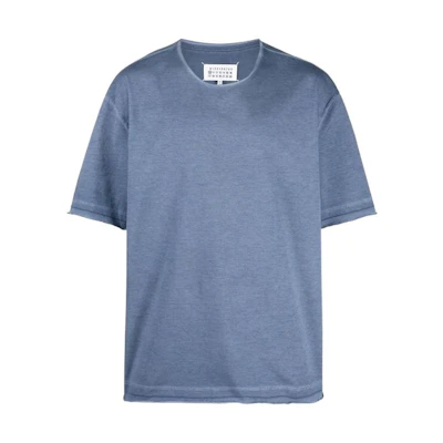 Maison Margiela SS22 Logo T-Shirt with Stitch Details Blue S50GC0668S23883493
