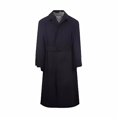 Maison Margiela SS22 Solid Minimalist Belt Coat Black S30FZ0030S54455900