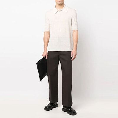 Maison Margiela SS22 Kemeja Polo Lengan Pendek Warna Beige Solid S50GL0040S17990102F Lookbook Maison Margiela SS22 Kemeja Polo Lengan Pendek Warna Beige Solid S50GL0040S17990102F