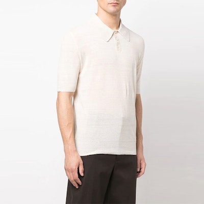 Maison Margiela SS22 Kemeja Polo Lengan Pendek Warna Beige Solid S50GL0040S17990102F Shop Maison Margiela SS22 Kemeja Polo Lengan Pendek Warna Beige Solid S50GL0040S17990102F