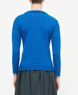 Maison Margiela SS22 Sweater Wool Biru Bordir Kelinci Unisex. S30HB0279S17900520 Shop Maison Margiela SS22 Sweater Wool Biru Bordir Kelinci Unisex. S30HB0279S17900520