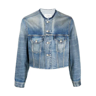 Maison Margiela SS22 Denim Jacket Blue for Men SI1AM0008S30561966