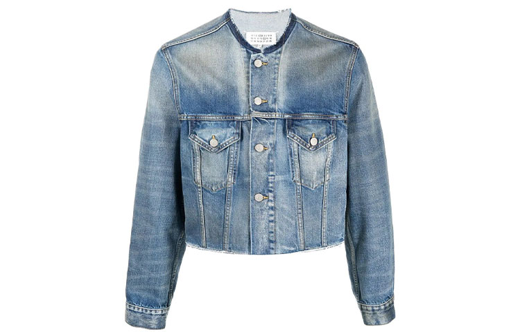 Order Maison Margiela SS22 Jaket Denim Biru Lelaki SI1AM0008S30561966