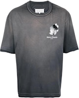 Maison Margiela SS22 Distressed Logo Print Cotton Crewneck T-Shirt Gray . S50GC0670S24341855 Maison Margiela SS22 Distressed Logo Print Cotton Crewneck T-Shirt Gray . S50GC0670S24341855