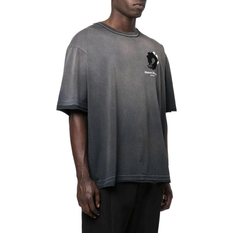 Purchase メゾンマルジェラ SS22 ダメージロゴプリント コットン クルーネックTシャツ グレー S50GC0670S24341855