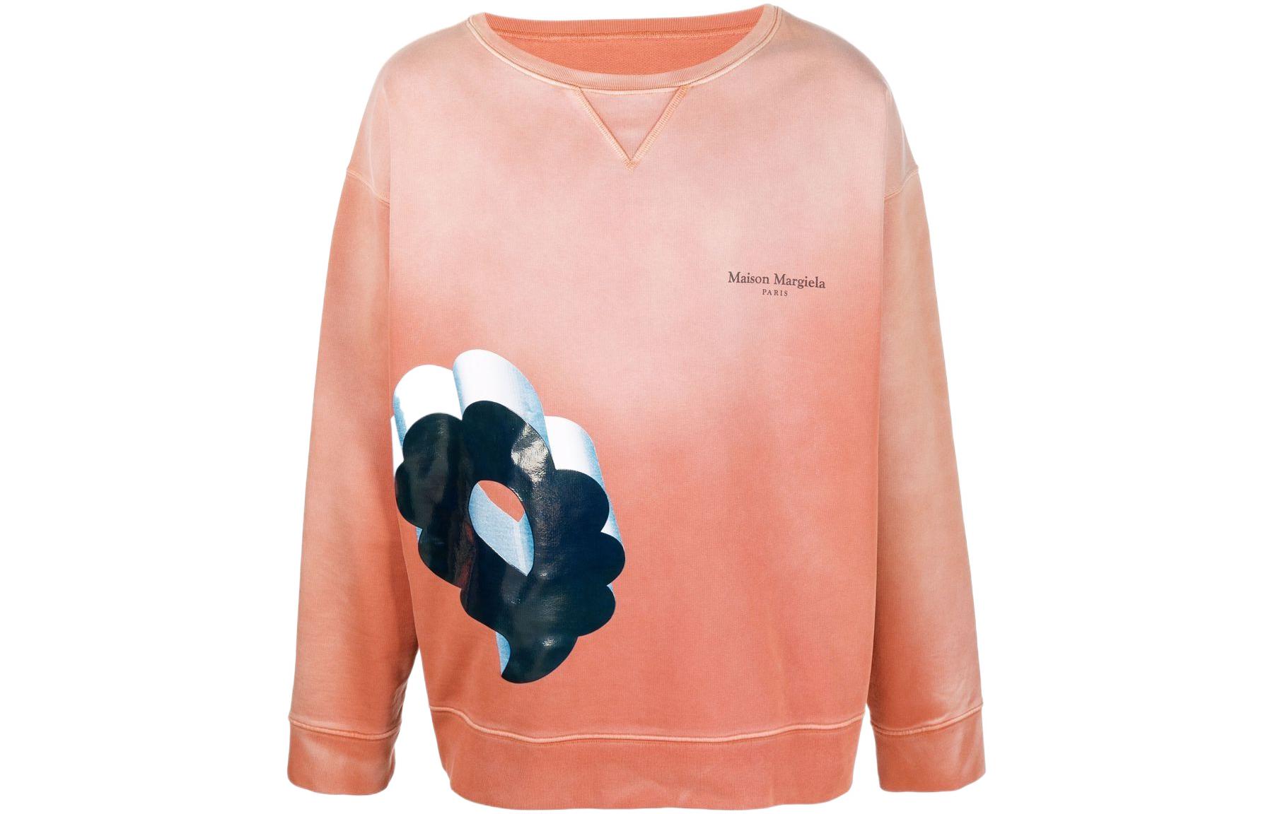 Maison Margiela SS22 Gradient Print Crewneck Sweatshirt Blue/Grey S50GU0189S25520469