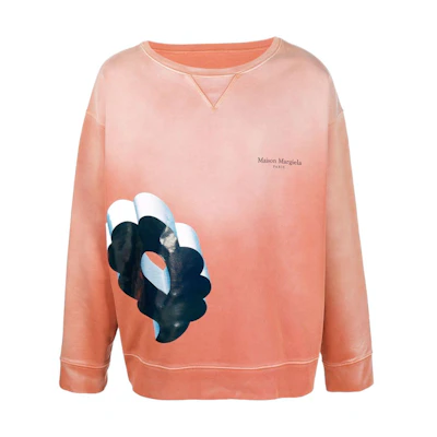 Maison Margiela SS22 Gradient Print Crewneck Sweatshirt Blue/Grey S50GU0189S25520469