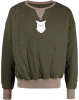 Maison Margiela SS22 Green Embroidered Bird Sweatshirt S30GU0150S23983814 Maison Margiela SS22 Green Embroidered Bird Sweatshirt S30GU0150S23983814