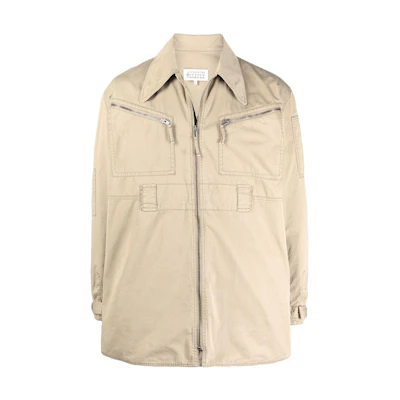 Maison Margiela SS22 Khaki Jacket with Zip Pocket. S50AM0559S54582733