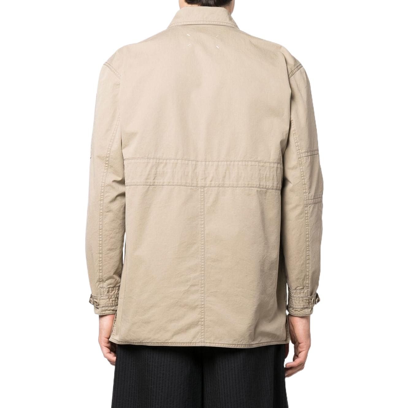 Shop Maison Margiela SS22 Jaket Khaki dengan Saku Resleting. S50AM0559S54582733