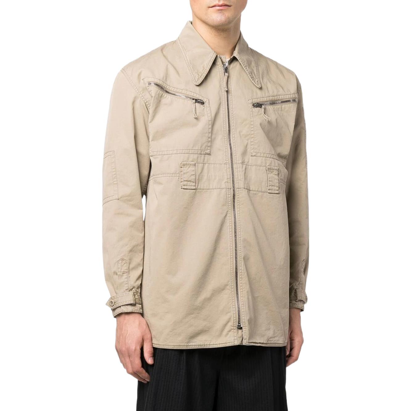 Purchase Maison Margiela SS22 Jaket Khaki dengan Saku Resleting. S50AM0559S54582733