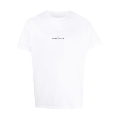 Maison Margiela SS22 Letter Logo Printed White Crewneck Short Sleeve T-Shirt Men S30GC0701S22816994