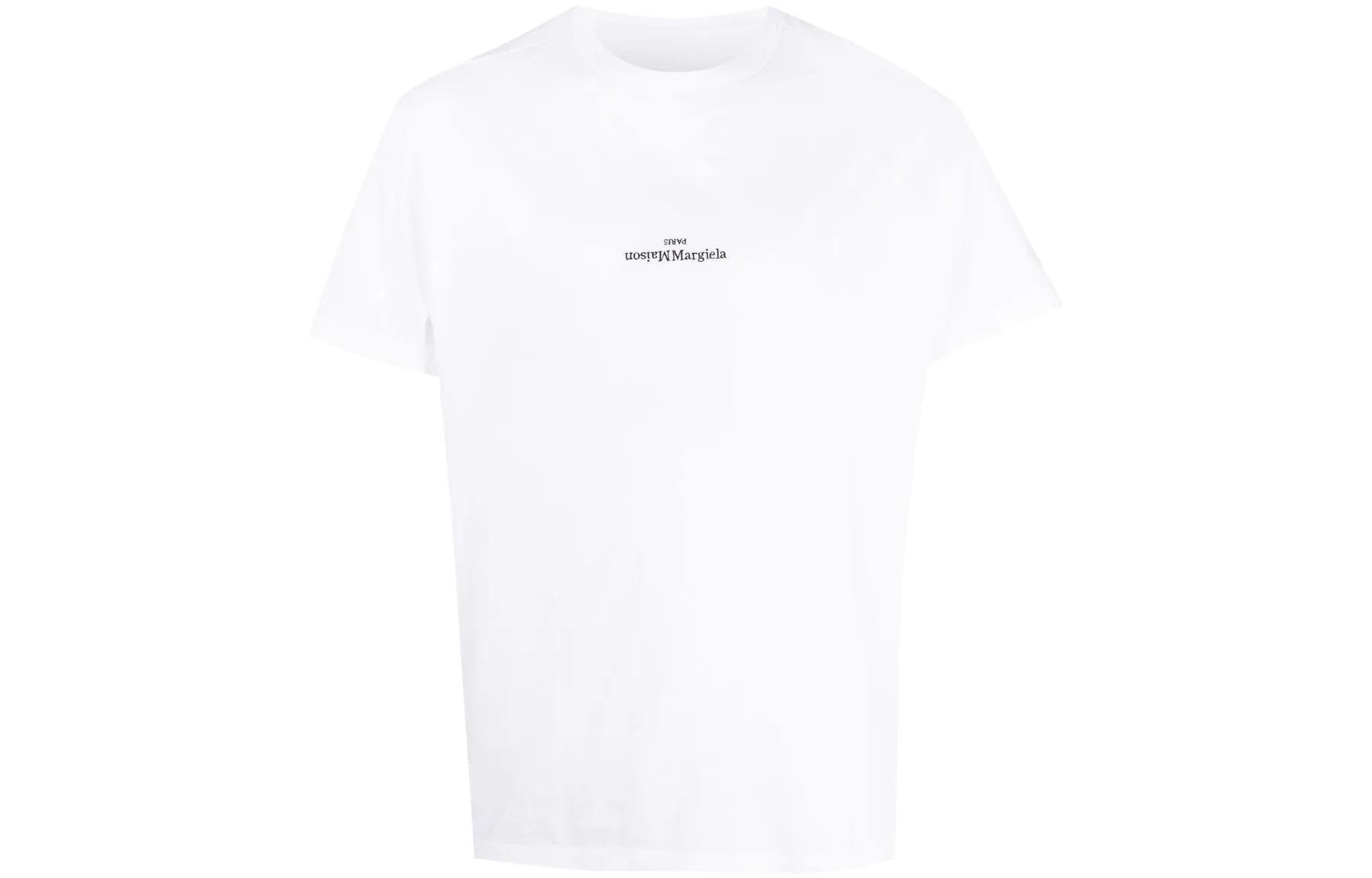 Order Camiseta Blanca de Manga Corta con Logo Impreso Maison Margiela SS22 Hombre. S30GC0701S22816994