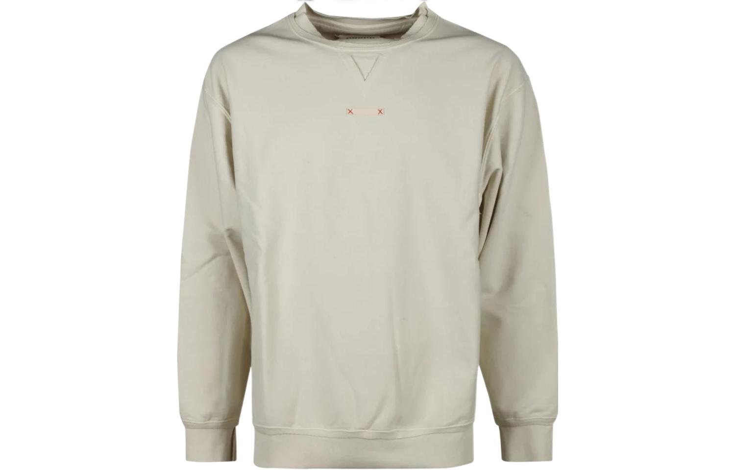 Maison Margiela SS22 Reverse Logo Embroidered Cotton Hoodie Black S50GU0191S25550855