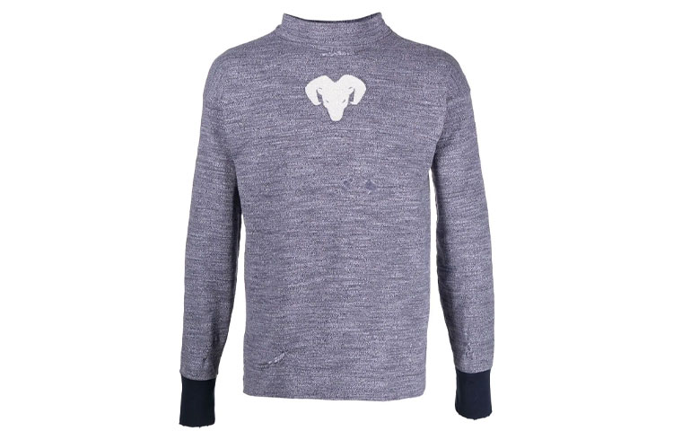 Order Camiseta Morada de Manga Larga Maison Margiela SS22 con Estampado Gráfico Hombre. S30GC0734S24266524