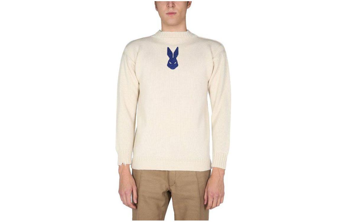 Order Maison Margiela SS22 兔子提花羊毛毛衣 圓領 米色. S30HB0279S17900102