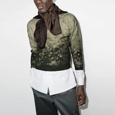 Maison Margiela SS22 Jersey de Lana Verde Tejido de Punto Acanalado S30HB0269S1789896F Lookbook Maison Margiela SS22 Jersey de Lana Verde Tejido de Punto Acanalado S30HB0269S1789896F