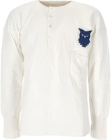 Maison Margiela SS22 White Sweatshirt with Embroidered Cartoon Bird Design S30GL0039S23863101 Maison Margiela SS22 White Sweatshirt with Embroidered Cartoon Bird Design S30GL0039S23863101
