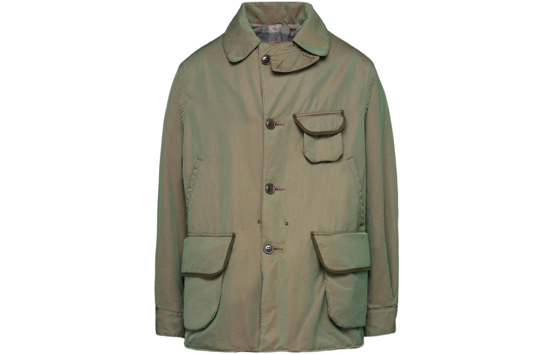 Maison Margiela SS23  Army Green Padded Jacket with Pocket and Collar. S50AM0591S60436702
