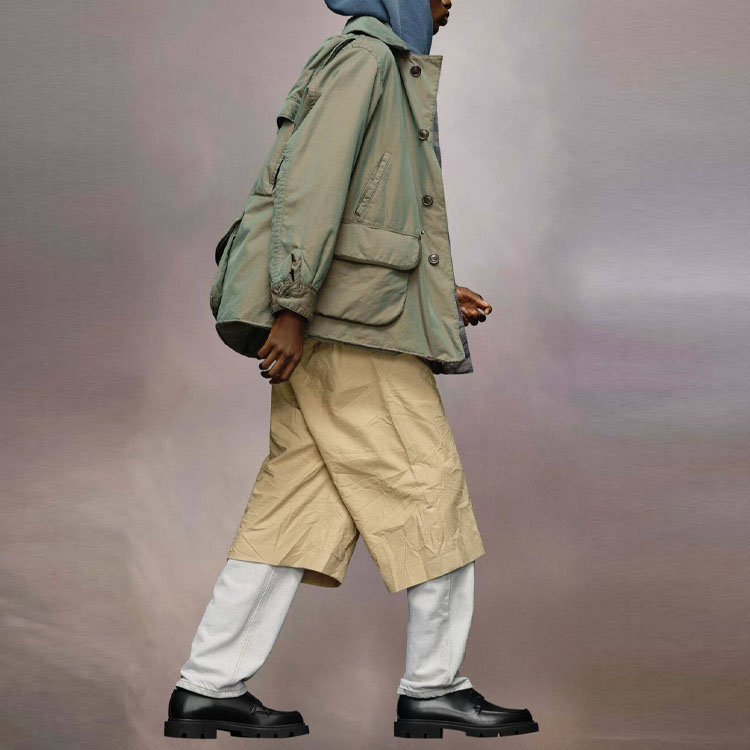 Purchase Maison Margiela SS23  Army Green Padded Jacket with Pocket and Collar. S50AM0591S60436702