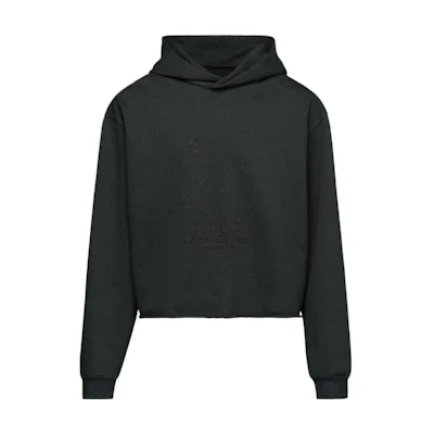 Maison Margiela SS23 Black Solid Color Long Sleeve Hoodie. S50GU0205S25520-861