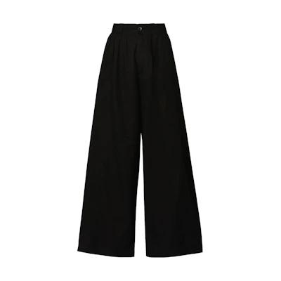 Maison Margiela SS23 Black Wide-Leg Pleated Casual Pants S50KA0628S54760-900