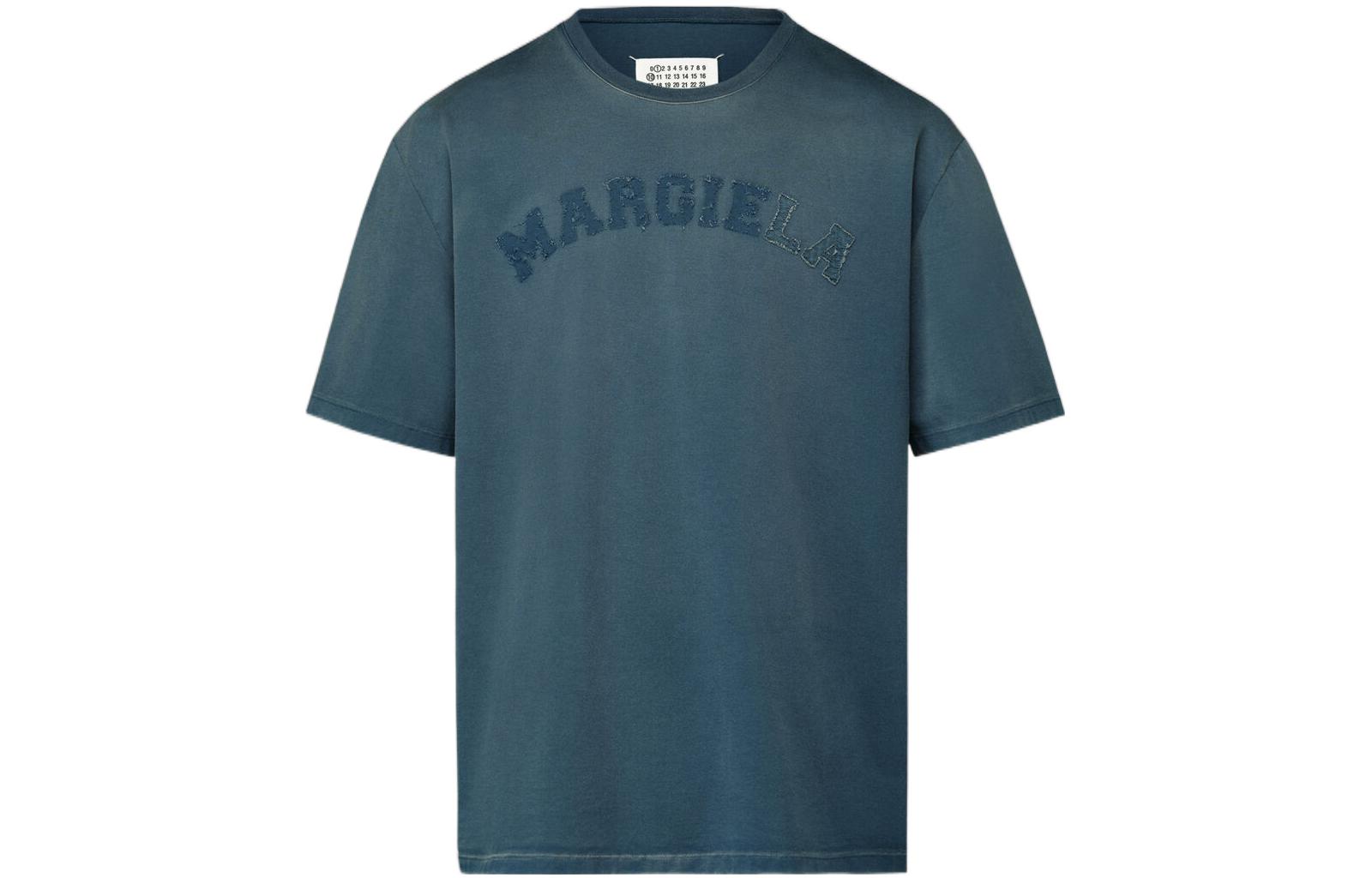 Maison Margiela SS23  Blue T-Shirt with Logo Letter Print. S50GC0685S23883-469