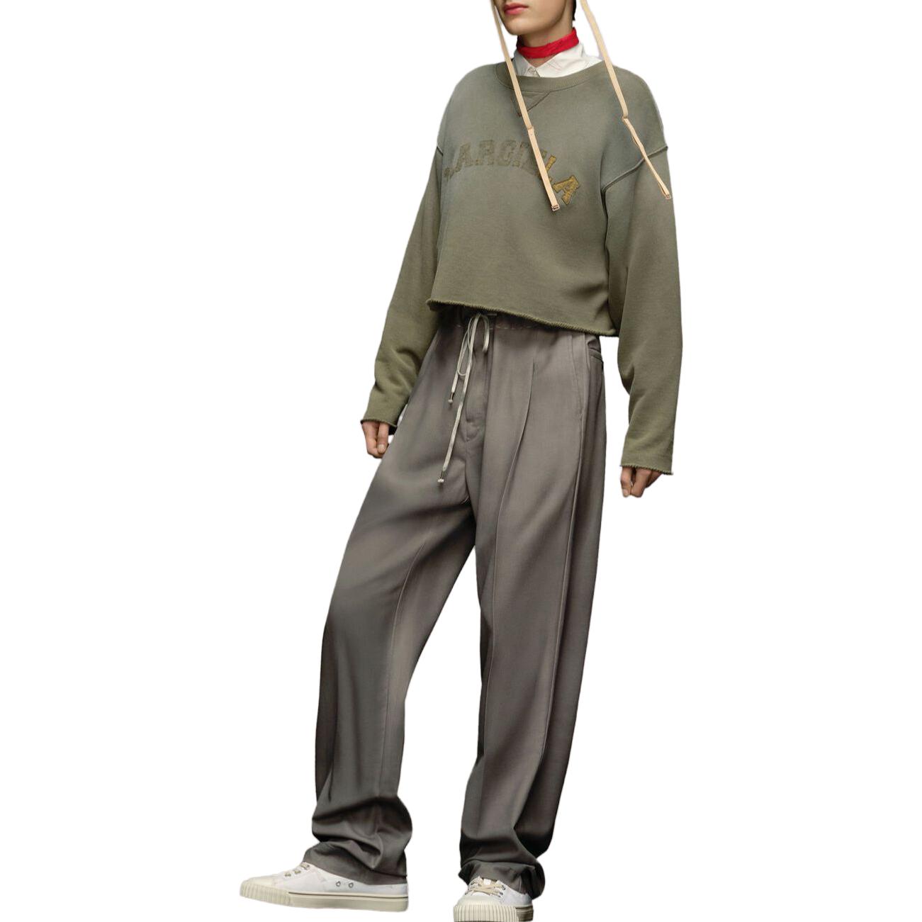 Lookbook Maison Margiela 2023春夏灰色抽绳宽松休闲裤 S51KA0572-S54954-809