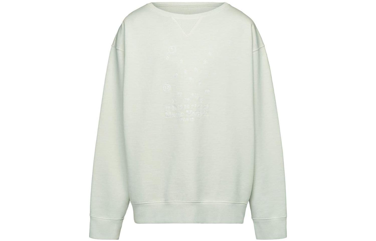 Maison Margiela SS23  Light Green Oversized Crewneck Sweatshirt. S50GU0208S25520-729